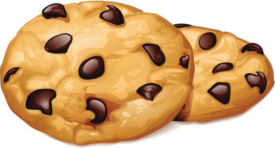 Chocolate chip cookie clipart