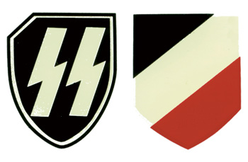 WW2 German Helmet Decals - SS-LAH (pair) - Reddick Militaria