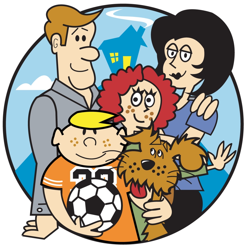 Cartoon Family Of 5 | Free Download Clip Art | Free Clip Art | on ...