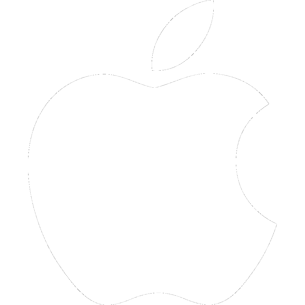 White Apple Logo No Background