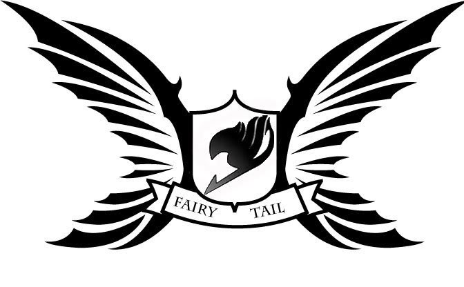 Fairy Tail symbol, "Fairy Tail is my home" writing, fairy wings ...