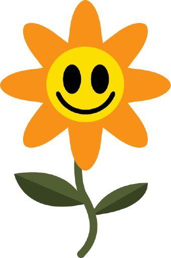 Smiling Flowers Clipart