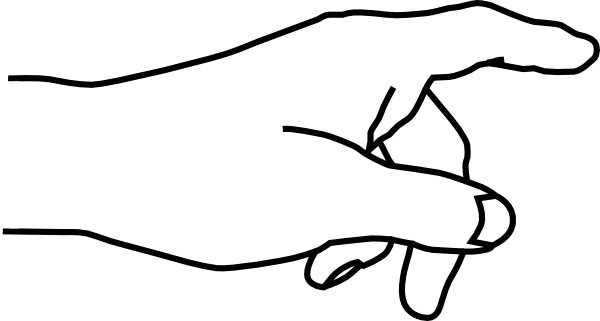 Hand Pointing SVG Downloads - Black & White - Download vector clip ...