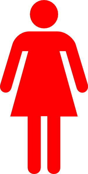 Red Symbol Woman clip art - vector clip art online, royalty free ...