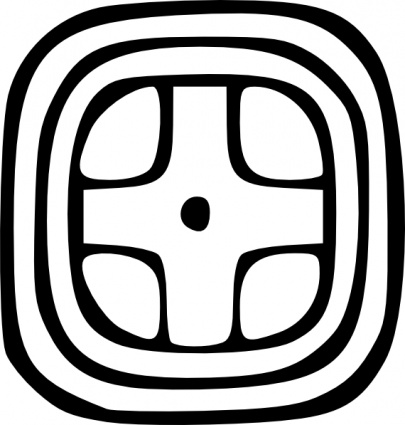 Maya Glyph Yellow clip art vector, free vectors