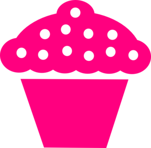 Polka Dot Cupcake Black clip art - vector clip art online, royalty ...
