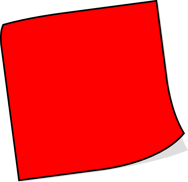 Red Sticky Note Clip Art - vector clip art online ...
