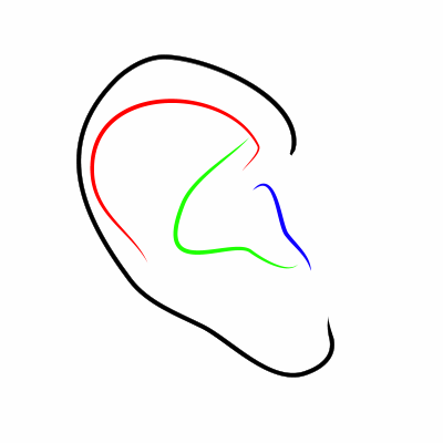 Drawing a cartoon ear