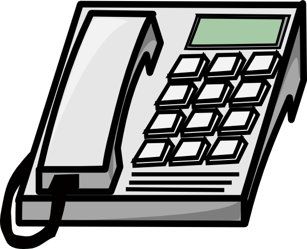 Office Phone clip art - vector clip art online, royalty free ...