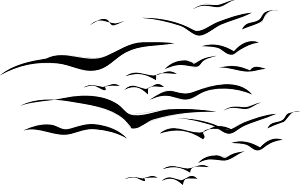 598 views Birds Flying With Flock Design Tattoo - ClipArt Best