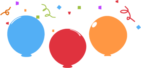 Party Balloon Hat and Confetti Clip Art - Party Balloon Hat and ...