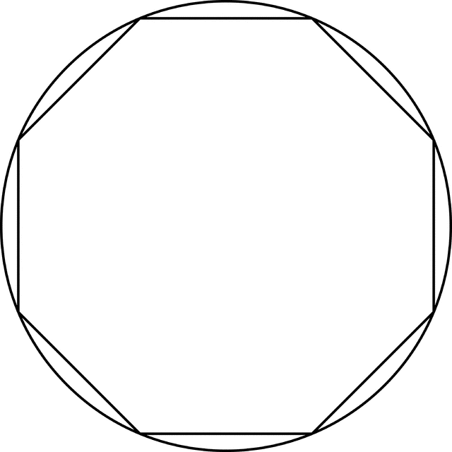 Regular Octagon Inscribed In A Circle | ClipArt ETC