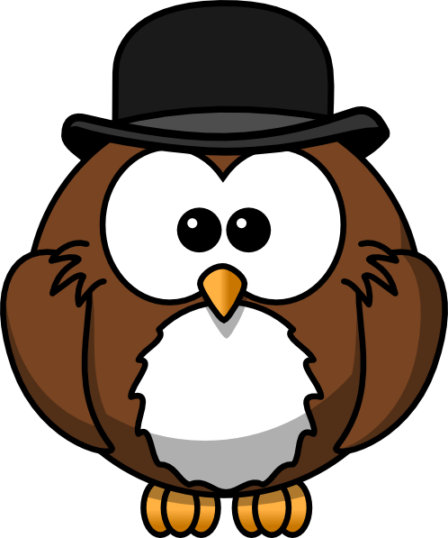 Owl With Hat clip art - vector clip art online, royalty free ...