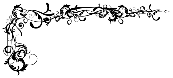 BUMPER STICKERS > Scroll Corner Border 01 (Black and White)
