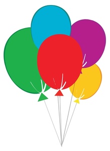 Free Ballons Clip Art Image - Birthday Balloons