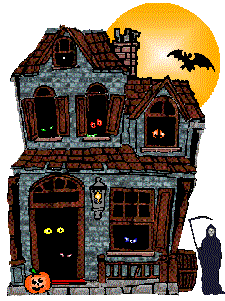 Spooky Halloween, Witches, Ghosts, Skeletons, Bats And Goblin ...