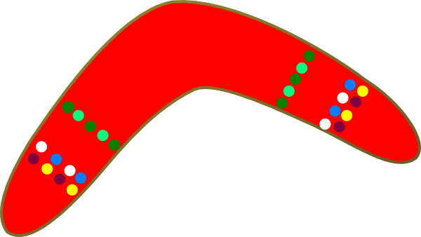 Red Boomerang Clip Art - vector clip art online ...