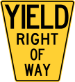 Yield sign