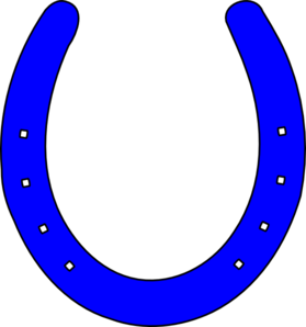 Bright Blue Horseshoe clip art - vector clip art online, royalty ...