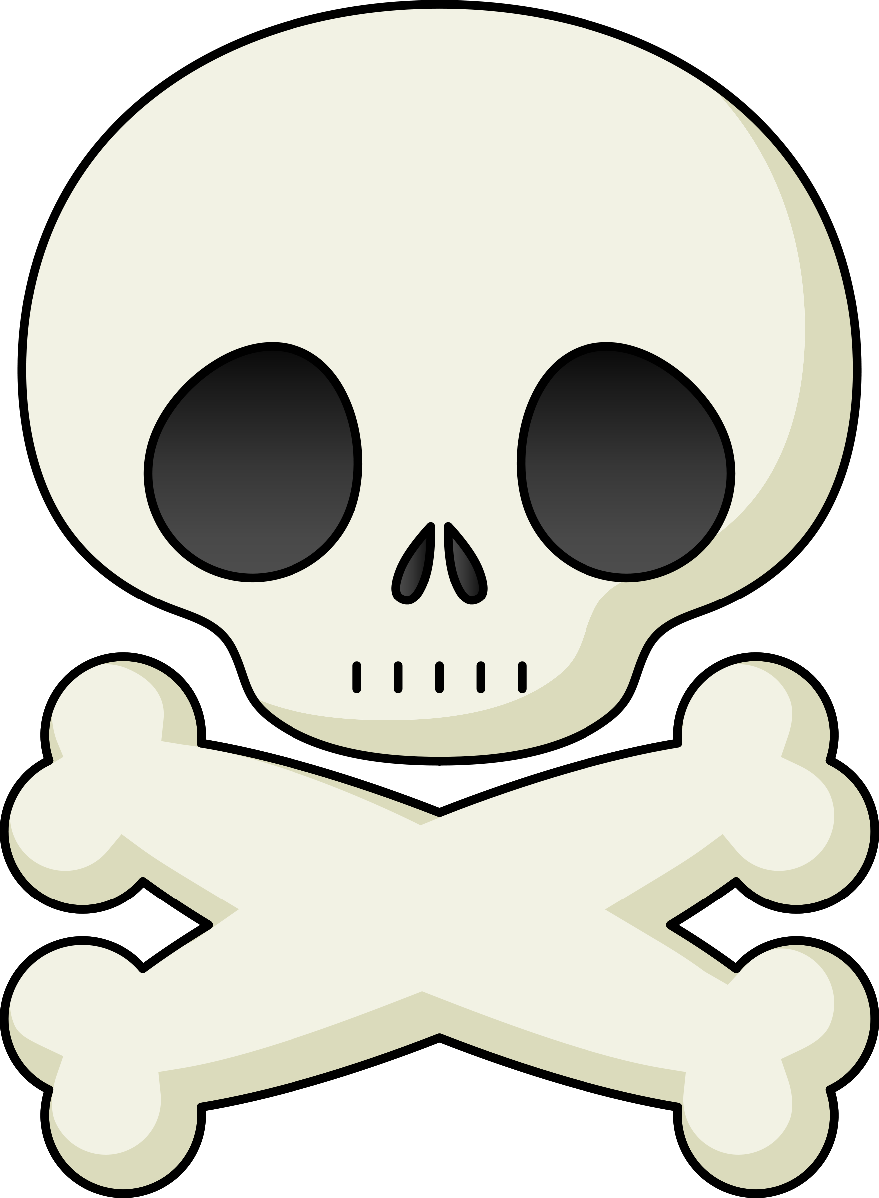 Clipart - cute skull