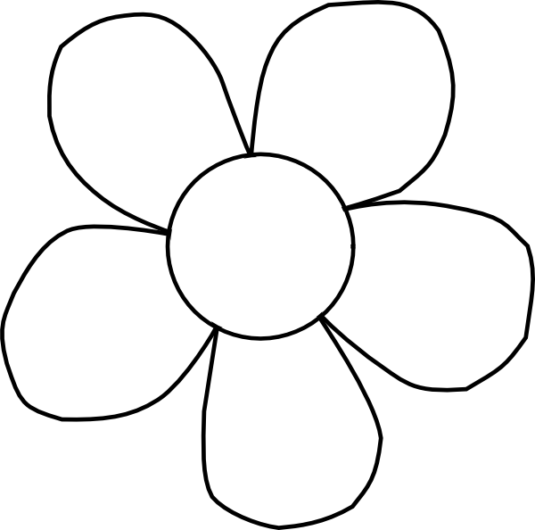 Black And White Daisy Clip Art - vector clip art ...