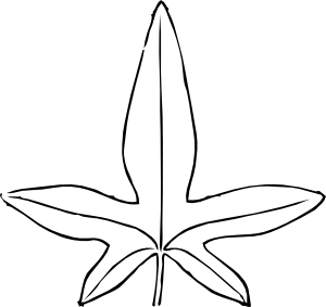 Weed Leaf Outline