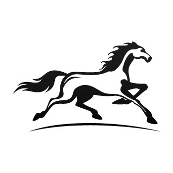 Decal Sticker Horse Mustang Silhouette Jumping Wild West Running ...