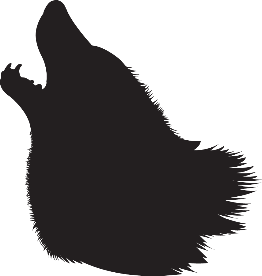 Howling Wolf Silhouette Clipart