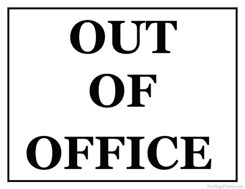 Printable Out Of Office Sign – Door Decorate - ClipArt Best - ClipArt Best