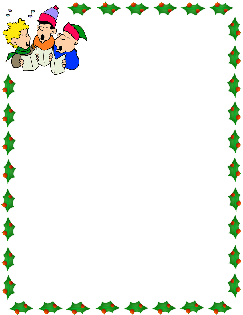 Childrens christmas border clipart
