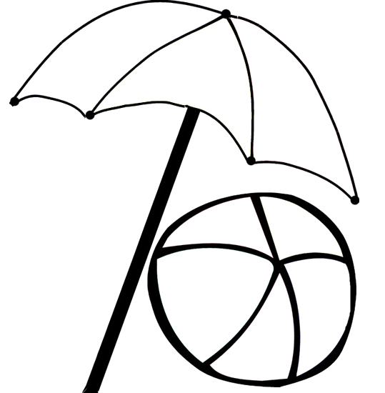Cartoon Beach Umbrella