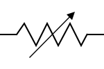 Rheostat symbol american -