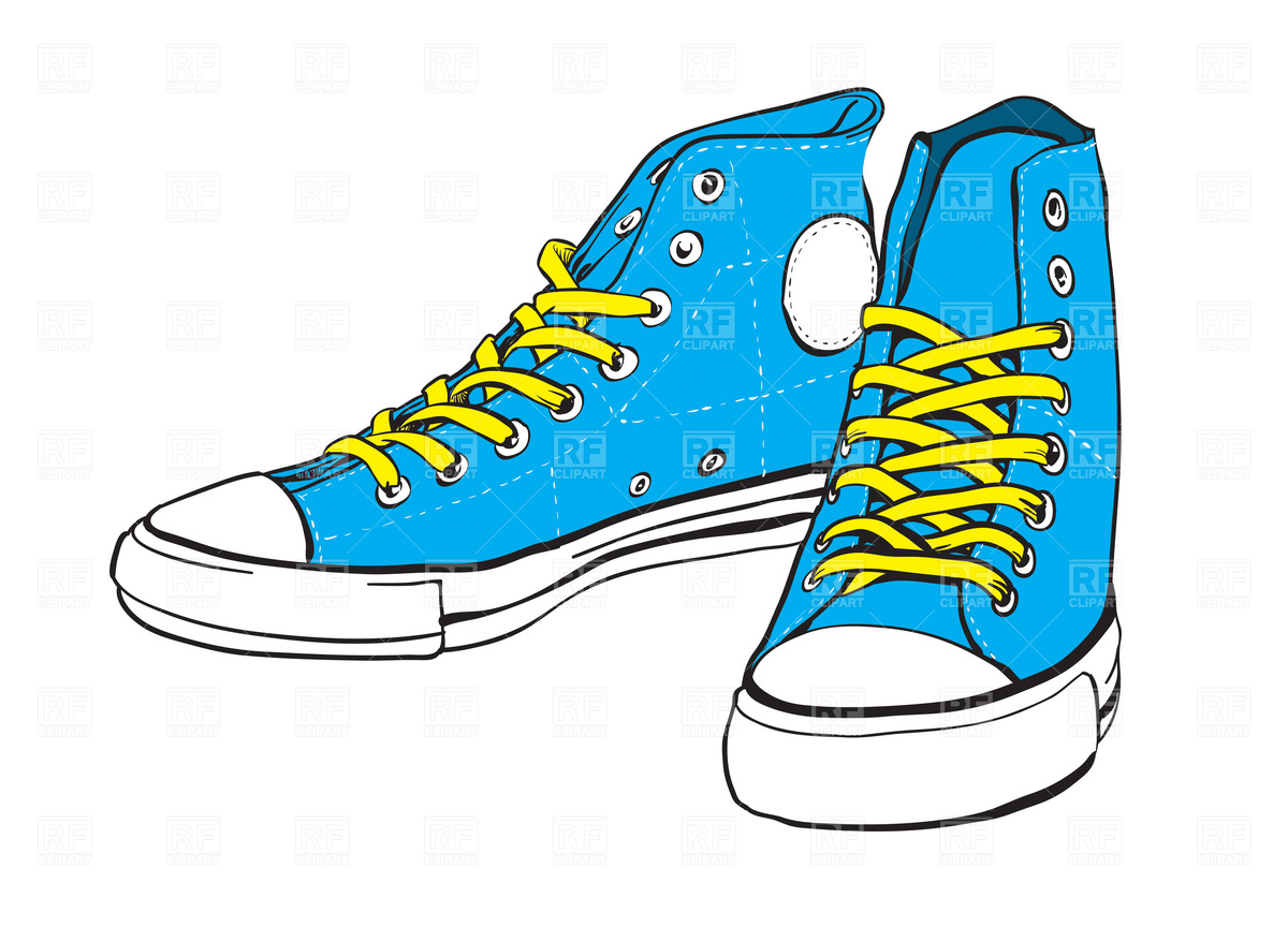 Tennis Shoes Clipart Black And White - Free ...