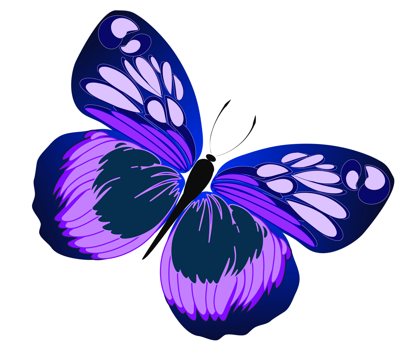 Pink And Purple Butterfly Clipart - Free Clipart ...