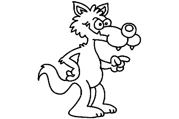 big bad wolf three pigs Colouring Pages
