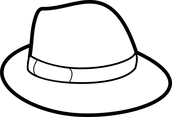 Hat Outline Clip Art - vector clip art online ...
