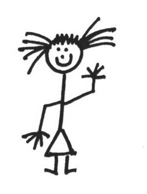 Girl Stick Figure Running - Free Clipart Images