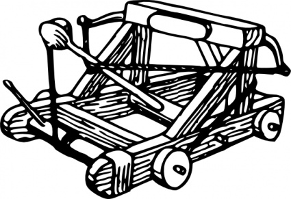 Catapult clip art vector, free vector graphics