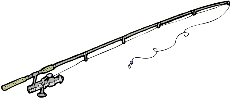 Fishing rod and reel clipart
