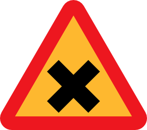 Cross Road Sign Clip Art - vector clip art online ...