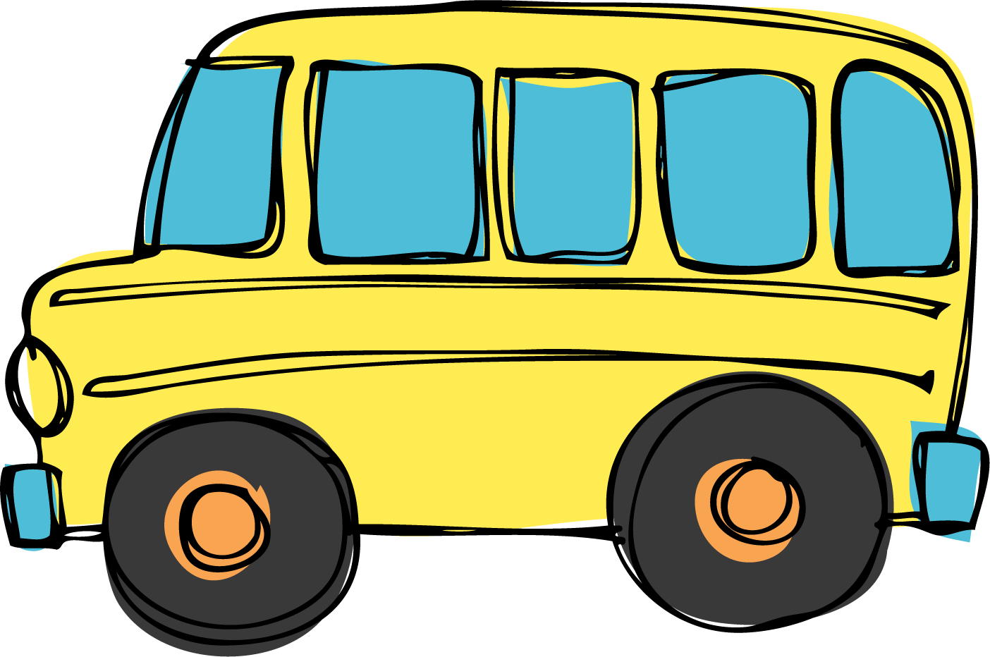 school bus clip art black and white clipart free to use