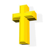 3d Gold Cross Clipart