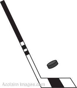 Puck And Hockey Stick Clipart