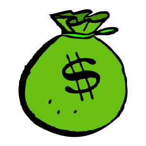 Clipart bag of money