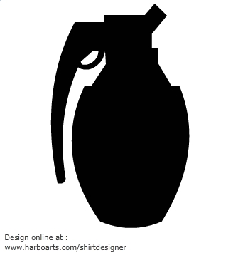 Download : Hand Grenade Silhouette - Vector Graphic