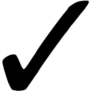 Tick clipart black and white