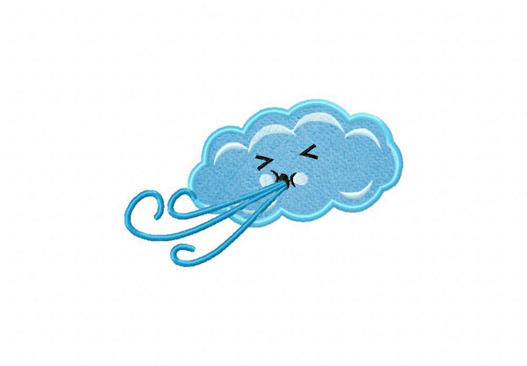 Windy clouds clipart