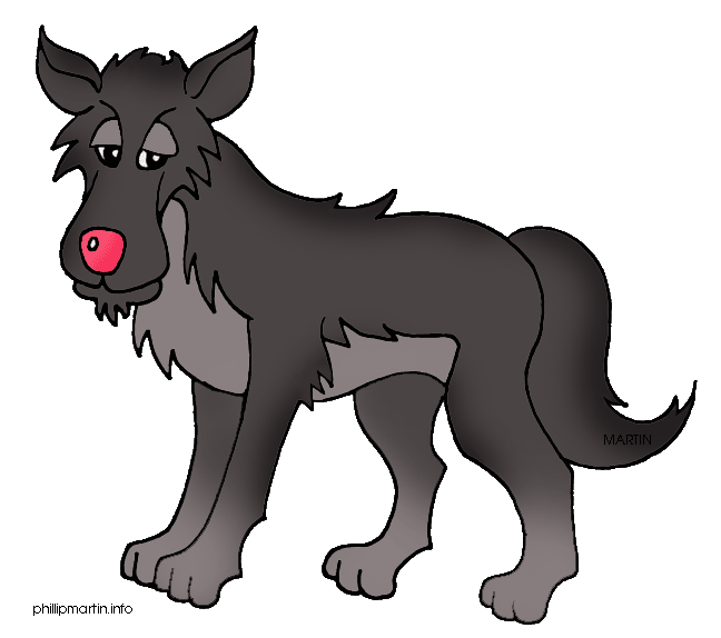Wolf in chimney clipart