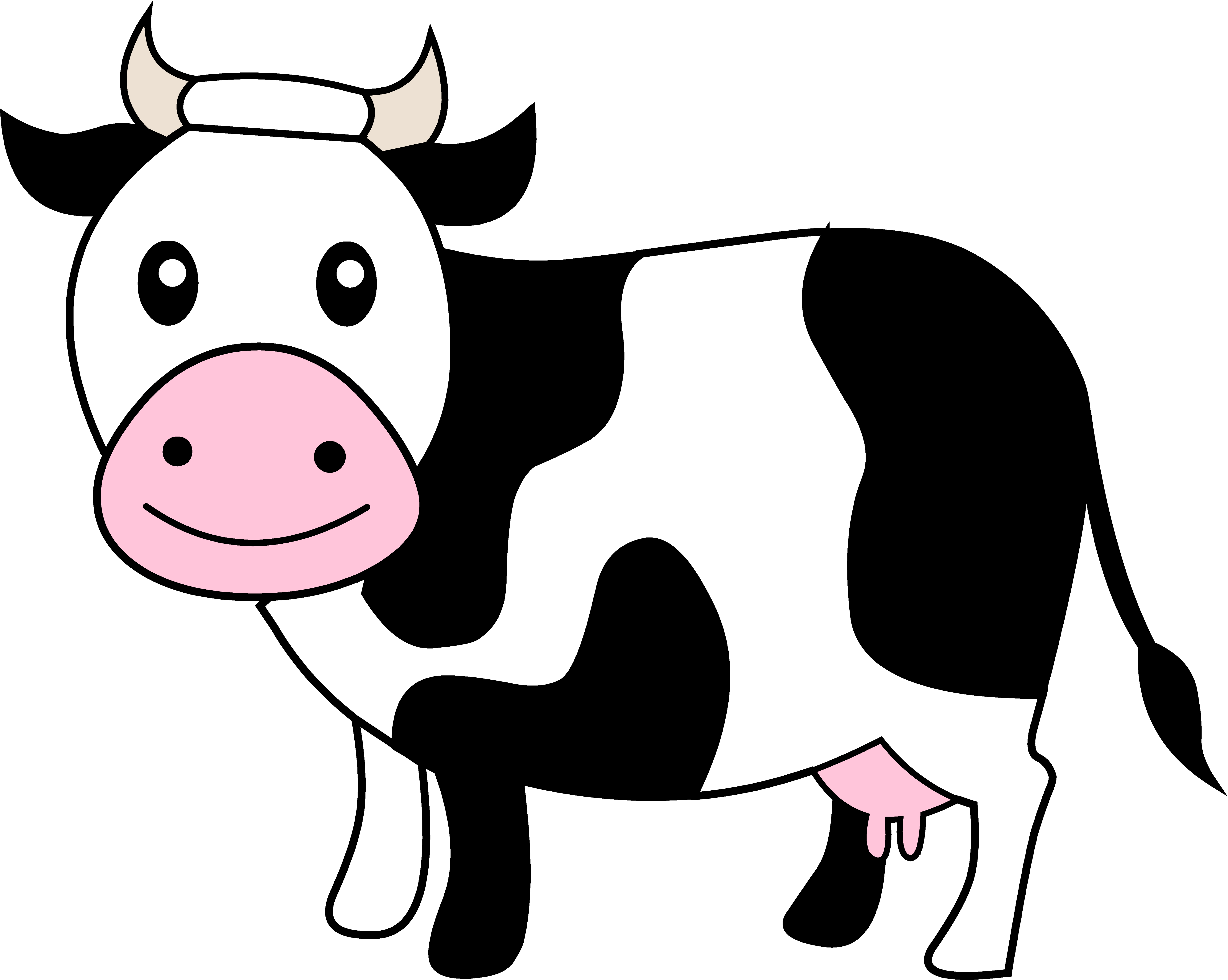Cow Clipart Black And White - Tumundografico