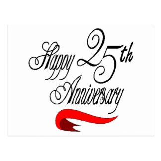 25th Wedding Anniversary Postcards | Zazzle
